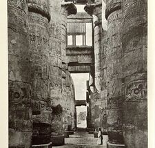 1942 Egypt Great Hypostyle Hall Karnak Historical Print Antique Ephemera... - $28.01 CAD