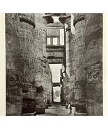 1942 Egypt Great Hypostyle Hall Karnak Historical Print Antique Ephemera... - $366.69 MXN