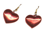 Funky Retro PUFFY HEART EARRINGS Valentine Party Love Novelty Jewelry-SH... - £3.90 GBP