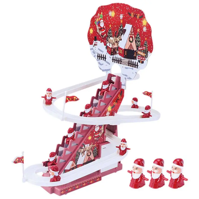Santa Claus Electric Track Slide Toys Electric Christmas Orbit Slide Toy With - £38.86 GBP+