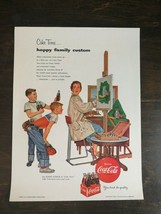 Vintage 1954 Coca-Cola Happy Family Full Page Color Ad - 1221 - £5.24 GBP