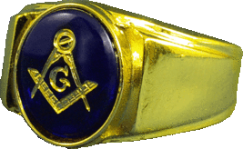 Masonic Mason Blue Gold Gp Ring Size 7 8 9 10 11 12 13 14 15 Made In Usa - £71.76 GBP
