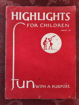 Rare HIGHLIGHTS Children&#39;s Magazine February 1952 Activites Stories Puzzles! - $16.20