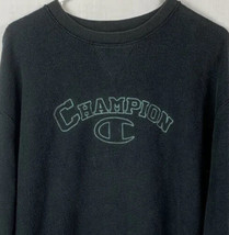 Vintage Champion Sweatshirt Crewneck Embroidered Logo 2XL XXL 90s Inside... - $39.99