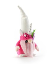 Unicorn Gnome Pocket Sized Plush Figurine Pink 9" High  Skye is a Friend image 2