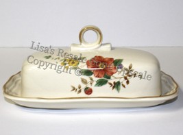Mikasa Heritage Capistrano Floral 1/4 Lb. Covered Butter Dish - £19.55 GBP
