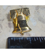 Liberty Bell Patriotic Freedom Lapel or Hat Pin Gold Color - $37.49