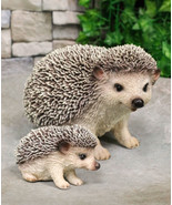 Set Of 2 Wildlife Animals Realistic Mother Hedgehog With Baby Hoglet Fig... - $61.50 CAD