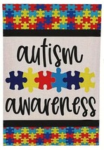 Autism Awareness Inspirational Support Garden Flag Double Sided 12.5&quot; x 18&quot; NEW! - £5.38 GBP