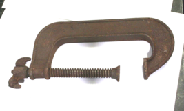 Antique Taylor-Forbes Co #18 Cast Iron Screw C-Clamp Made in Canada - $49.45