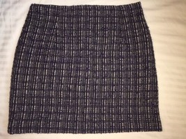 Kenar Tweed Mini Skirt Size: 2 (Extra Small) Ship Free Wool Blend Short Lined - £38.83 GBP