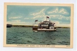 Agoming International Ferry Postcard Sault Ste Marie Ontario - £9.34 GBP