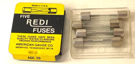 AGC-20 Redi Fuses Fast Acting Glass Tube Fuses Quantity 4 Fuses AGA 20 - $3.47