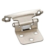 Qty 50 Satin Nickel Self Closing Kitchen Cabinet Hinge Face Mount Overlay - $46.51 CAD