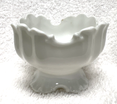 Vintage Bavaria White Porcelain Scalloped Edge Master Open Salt Cellar D... - $14.36