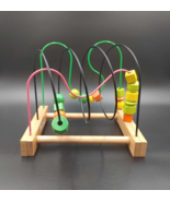 Ikea Toddler Developmental Toy Wooden Bead Rollercoaster Sensory Vtg 1999 - £10.08 GBP