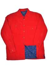 Vintage Big Yank Shirt Jacket Mens XL Red Corduroy Insulated Quilt Lined - £37.77 GBP