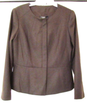 Talbots Petites Kate Fit Jacket Coat Wool W Zip Front Brown 10 P New Msrp $199 - £36.15 GBP