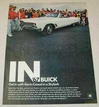 1966 Print Ad The 1967 Buick Skylark 2-Door White Car The In Crowd - £6.48 GBP