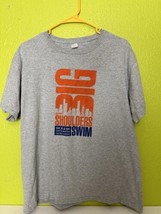 BIG 2019 Shoulders Swim Open Water Swim Classic T-shirt 5k 2.5k Gray Hanes - $9.59