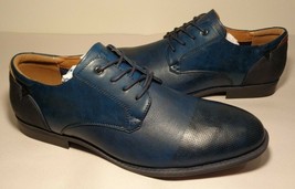 Guess Size 12 M BERTIN Dark Blue Lace Up Oxfords New Men&#39;s Shoes - $107.91