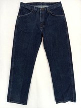 Vintage Rustler Men&#39;s Size 34&quot;W x 30&quot;L Denim Distressed Blue Jeans 100% Cotton - £9.86 GBP