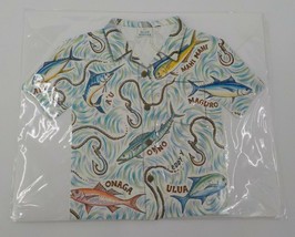 Island Heritage Large Blank Greeting Card Oc EAN Fish Hook Aloha Shirt Envelope - $4.99