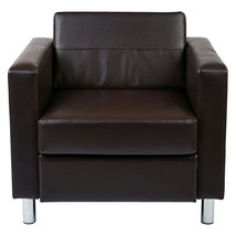 Pacific Armchair In Espresso Faux Leather - £329.58 GBP