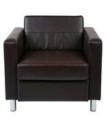 Pacific Armchair In Espresso Faux Leather - $419.99