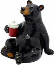 Ebros Animal World Black Bear with Cooler Figurine 5&quot; Height Home Decor - £15.72 GBP