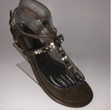 Fibi &amp; Clo New York Women’s Sz 9 Jewell Embellished Rhinestone Bling San... - $24.95