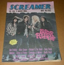 Faster Pussycat Screamer Magazine Vintage 1990 Ace Frehley Alice Cooper - £23.59 GBP