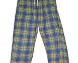Psycho Bunny Pajama Pants Mens Large Blue Yellow Plaid Logo Lounge Sleep... - £14.51 GBP