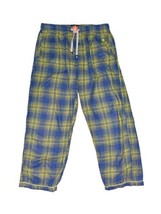 Psycho Bunny Pajama Pants Mens Large Blue Yellow Plaid Logo Lounge Sleepwear PJs - £14.14 GBP
