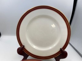 Coalport England Bone China RED WHEAT Dinner Plates Set of 6 - £159.49 GBP