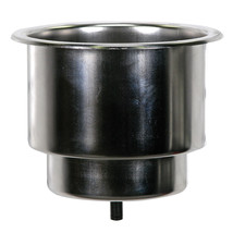 Whitecap Flush Cupholder w Drain - 302 Stainless Steel - £23.13 GBP