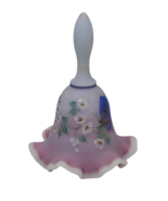 Fenton Burmese Glass Bell With Butterfly Limited Edition Signed Vicki An... - $1,605.47 MXN