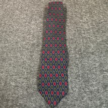 JoS A. Bank Premier Collection Mens Tie Green Red Extra Long USA Silk Ne... - $19.99