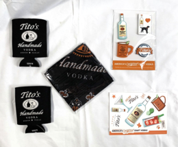 2 Tito&#39;s Vodka Neoprene Koozies Stickers Magnets Bandana - £21.10 GBP