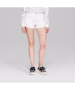 Wild Fable™ ~ Women&#39;s Size 8 ~ White ~ Frayed Hemline ~ Cotton Shorts - $42.10 CAD