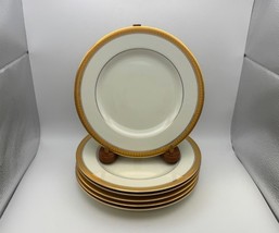 Set of 6 Mikasa Fine China PALATIAL GOLD Salad Plates - $98.04 CAD