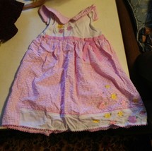 000 Cute Girl's Size 6 Youngland Pink Checkered Floral Sleeveless Dress - $3.22
