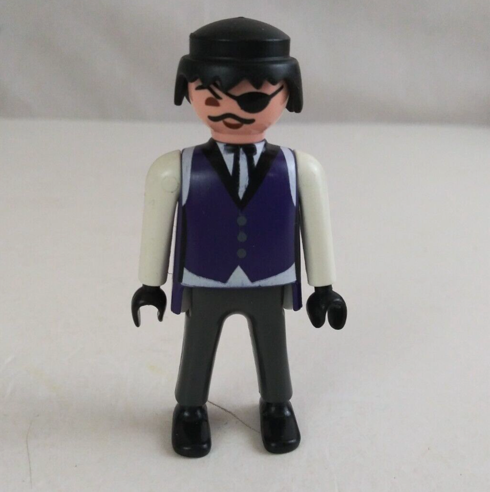 1990 Geobra Playmobil Western Cowboy 2.75&quot; Toy Figure - $11.87