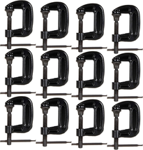 1 Inch C-Clamp Set, 12-Pack Quality Iron C Clamps, Clamps for Woodworkin... - $67.62 CAD