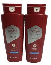 2X Old Spice Ultra Smooth Finish Gentle Body &amp; Beard Wash 16 Oz Each  - £23.39 GBP