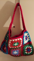 Burgundy Granny Two-Faced Tote, 17 inches wide, 12 inches deep - £15.95 GBP