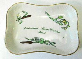 Vtg Restaurant Lucas Carton Paris Porcelain Soap Dish Marked Longchamp F... - $40.00