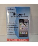 Sonic Gadets iPhone 4 Screen Protectors 5 Pack - $2.95