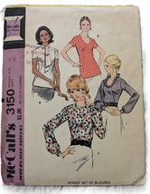 14/36 Vintage 1960s Sewing Pattern Mccalls 3150 Blouses/Tops - $4.96