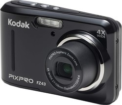 Black Kodak Pixpro Friendly Zoom Fz43-Bk 16Mp Digital Camera With 4X Optical - £145.47 GBP